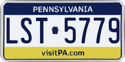 PA license plate LST5779