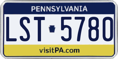 PA license plate LST5780