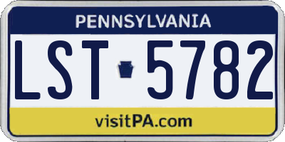PA license plate LST5782