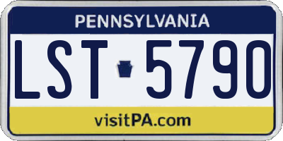 PA license plate LST5790
