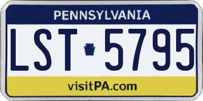 PA license plate LST5795