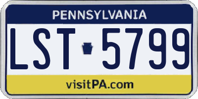 PA license plate LST5799