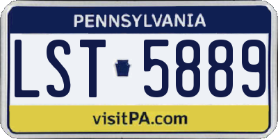 PA license plate LST5889