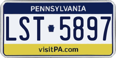 PA license plate LST5897