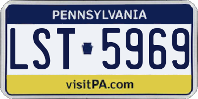 PA license plate LST5969