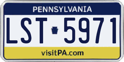 PA license plate LST5971