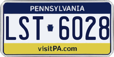 PA license plate LST6028
