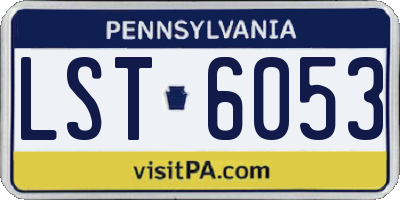 PA license plate LST6053