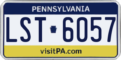 PA license plate LST6057