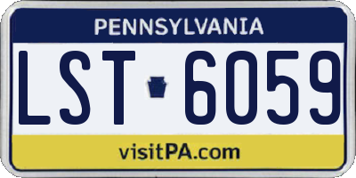 PA license plate LST6059