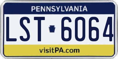 PA license plate LST6064