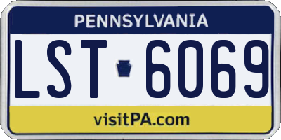 PA license plate LST6069