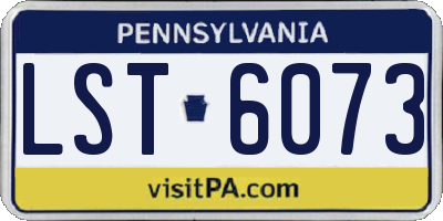 PA license plate LST6073