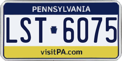 PA license plate LST6075