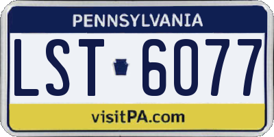PA license plate LST6077