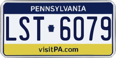 PA license plate LST6079