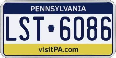 PA license plate LST6086