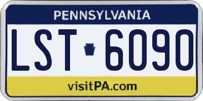 PA license plate LST6090