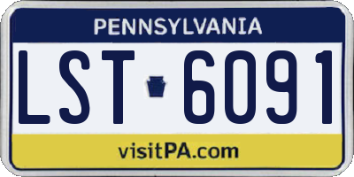 PA license plate LST6091
