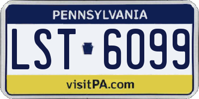 PA license plate LST6099