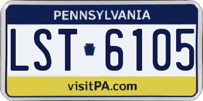 PA license plate LST6105