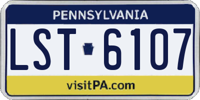PA license plate LST6107