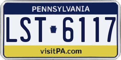 PA license plate LST6117
