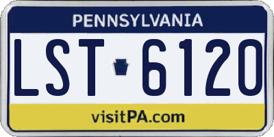 PA license plate LST6120