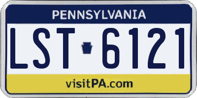 PA license plate LST6121