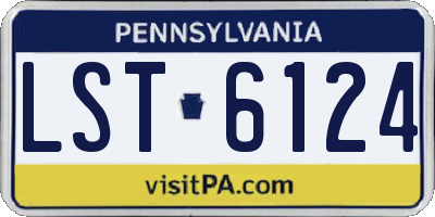 PA license plate LST6124