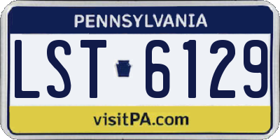 PA license plate LST6129