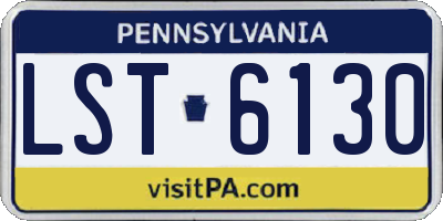 PA license plate LST6130