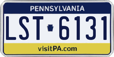 PA license plate LST6131