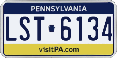 PA license plate LST6134