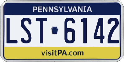 PA license plate LST6142