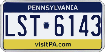 PA license plate LST6143