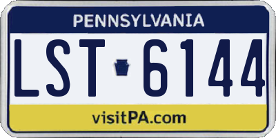 PA license plate LST6144