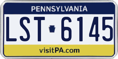 PA license plate LST6145