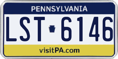 PA license plate LST6146