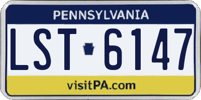 PA license plate LST6147
