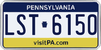 PA license plate LST6150