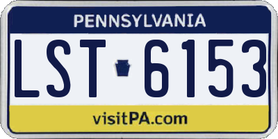 PA license plate LST6153