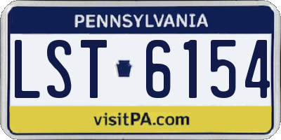 PA license plate LST6154