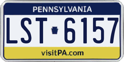 PA license plate LST6157