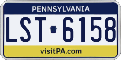 PA license plate LST6158