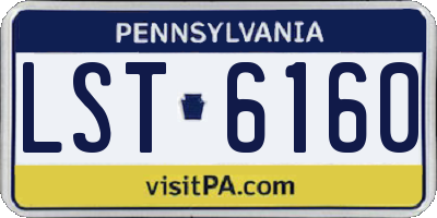 PA license plate LST6160