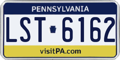 PA license plate LST6162