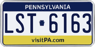 PA license plate LST6163
