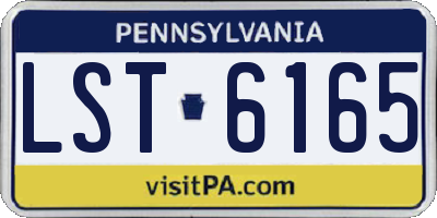 PA license plate LST6165