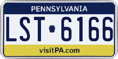 PA license plate LST6166